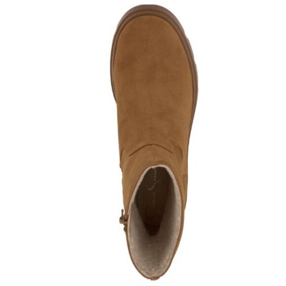 Jessica Simpson Women's Ulalie Lug Sole Tuscan Suede Booties Tan Size 5M - Picture 3 of 4